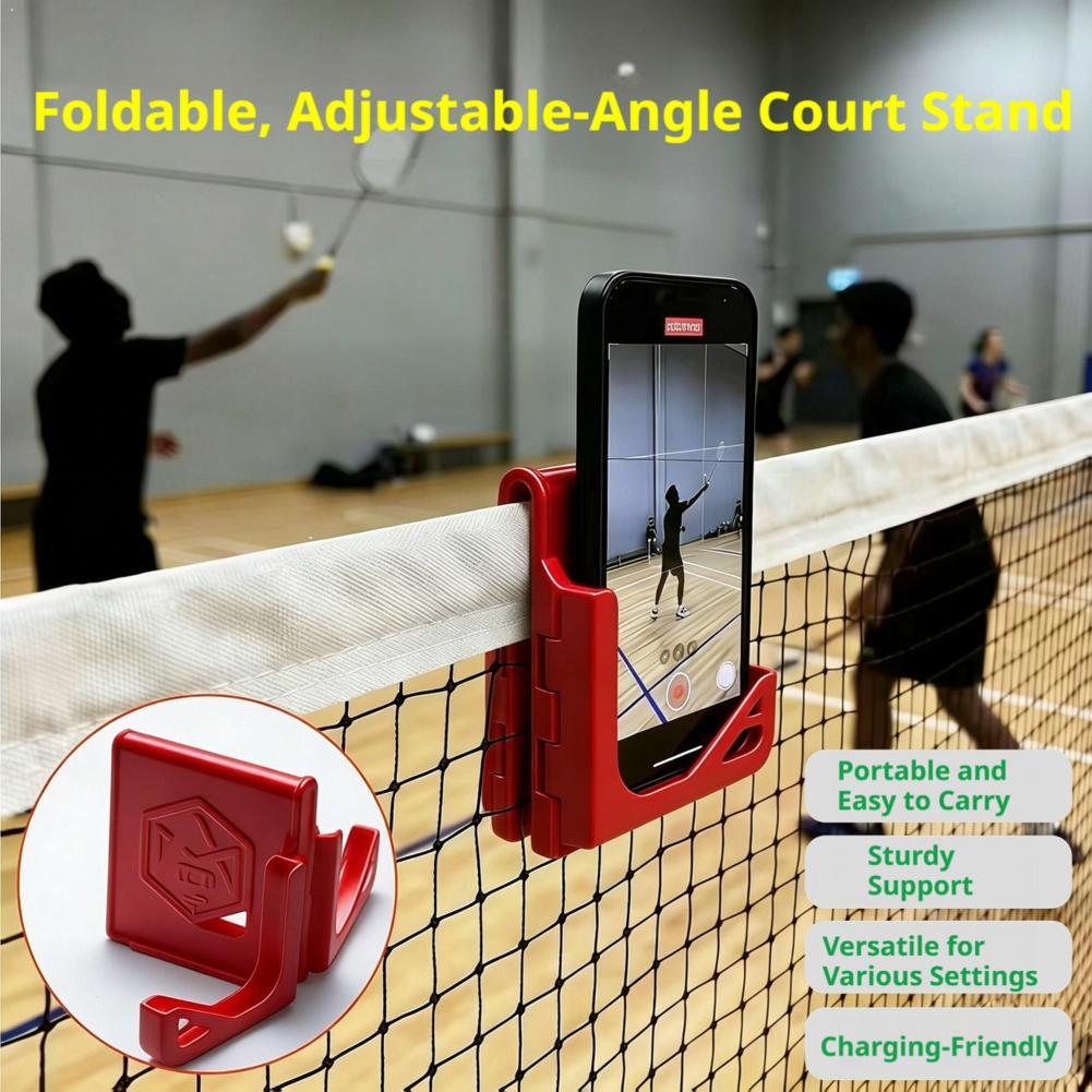 Badminton Live Streaming - Portable Fence Phone Mount Holder Foldable